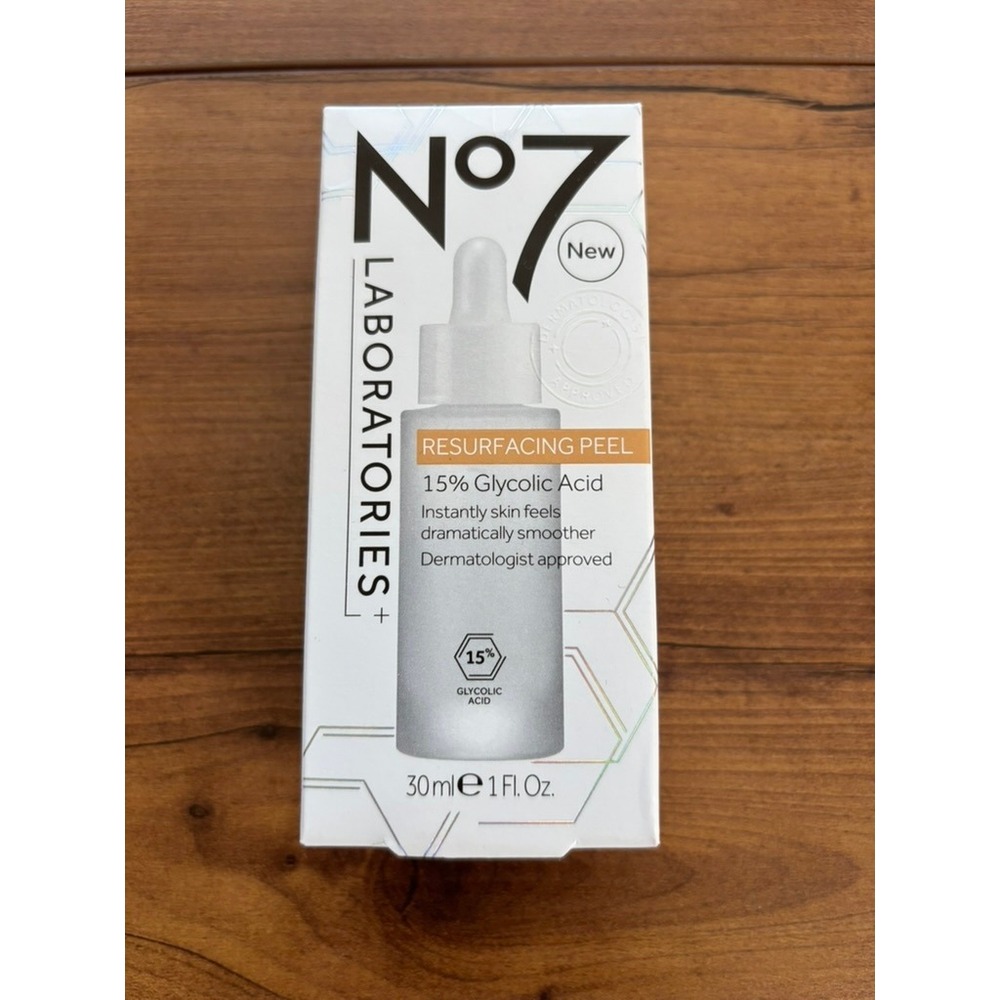 No7 Resurfacing Peel Women 1oz White New 15% Glycolic Acid Laboratories Serum